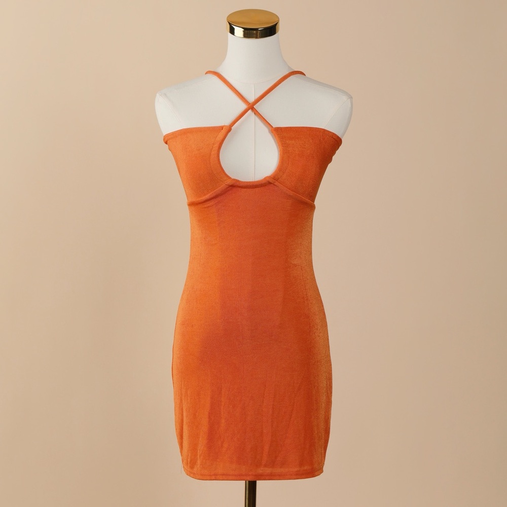 Peppermayo Orange Mini Dress